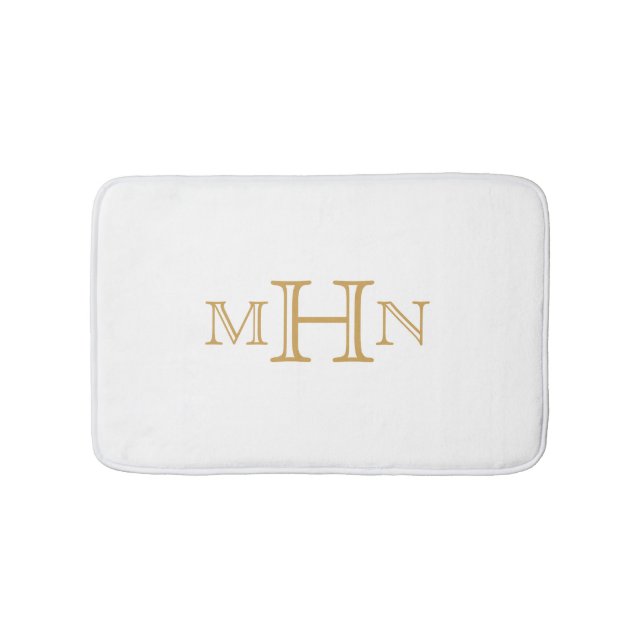 Gothic Glam | Bath Mat | Monogram | White (Front)