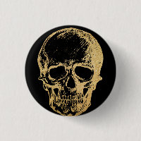 Gothic Glam | Button | Gold Skull