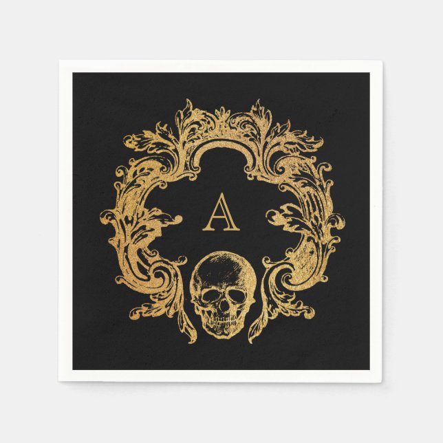 Gothic Glam | Napkins | Black (Front)