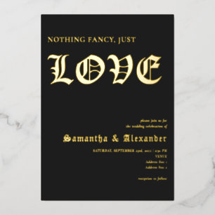 Gothic Glam Nothing Fancy Just Love Black Wedding