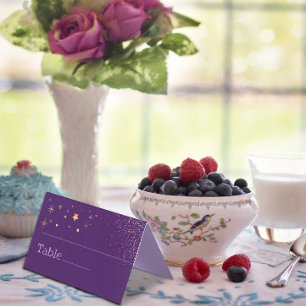 Gothic Glam Quince glitter purple Place Cards