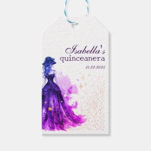 Gothic Glam Quince purple dress Gift Tags