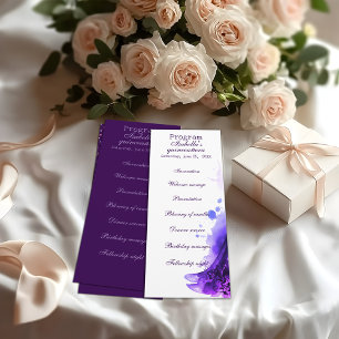 Gothic Glam Quince purple program Quinceañera