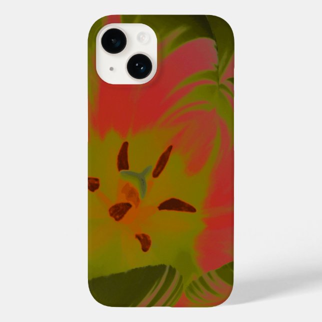 Gothic Gloomy Red Tulip Case-Mate iPhone Case (Back)