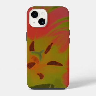 Gothic Gloomy Red Tulip iPhone 14 Case