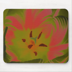 Gothic Gloomy Red Tulip Mousepad
