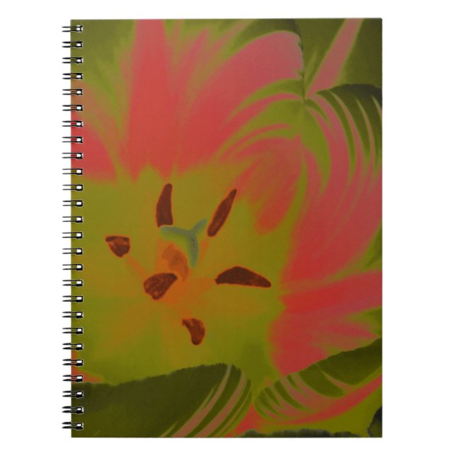 Gothic Gloomy Red Tulip Notebook (Front)