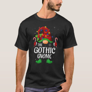 Gothic Gnome Buffalo Red Plaid Matching Family Chr T-Shirt