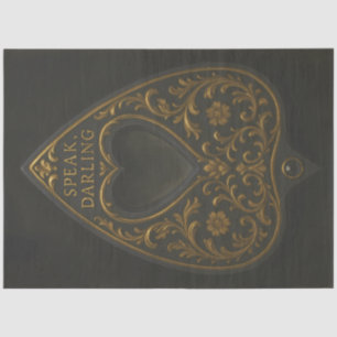 Gothic Gold Planchette Speak Darling Art Decoupage Tissue Paper