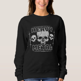 Gothic Goth Heavy Metal Music Skull Retro Sweatshirt