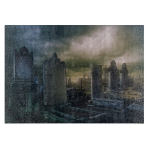 Gothic Graveyard Glass Cutting Board