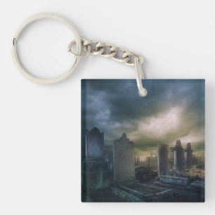 Gothic Graveyard Key Chain