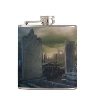 Gothic Graveyard Whiskey Flask