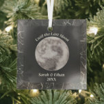 Gothic Grey Full Moon Dark Glass Ornament<br><div class="desc">Experience the enchanting Full Moon Gothic design, featuring a mesmerising full moon that embodies timeless love and mystery. The quote 'Until the last moon' beautifully captures the essence of eternal devotion. This design can be personalised, allowing you to add names, year to create a truly unique piece. Embrace the magic...</div>