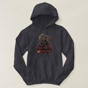 Gothic Grim Reaper Halloween Is Here Spooky Dark Hoodie