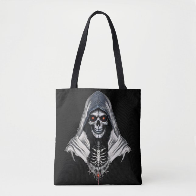 Gothic Grim Reaper Shoulder Tote Bag (Front)