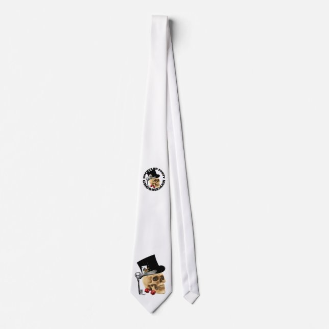 Gothic groomsman bachelor or wedding tie (Front)