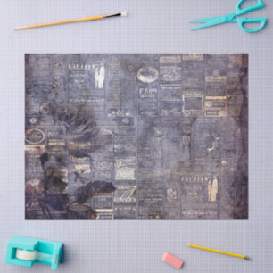 Gothic Grunge Indigo Tissue Paper
