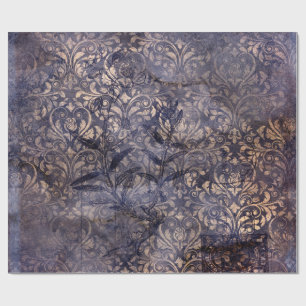 Gothic Grunge Indigo  Wrapping Paper