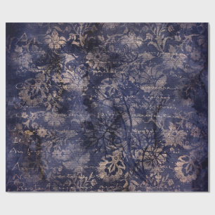 Gothic Grunge Indigo  Wrapping Paper