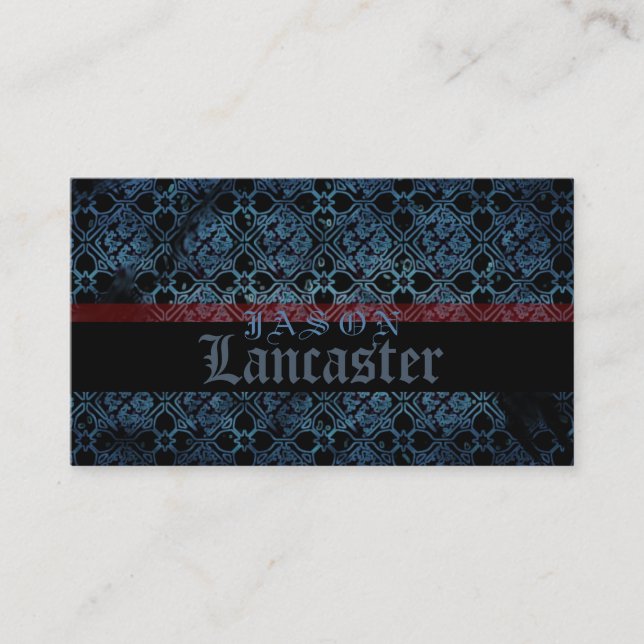 Gothic Grunge Medieval Business Card Template (Front)