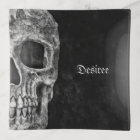 Gothic Half Skull Black And White Grunge Cool