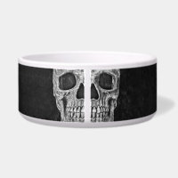 Gothic Half Skull Head Cool Black And White Grunge