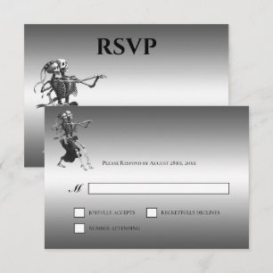 Gothic Halloween Alternative Wedding RSVP Card