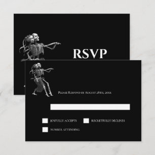 Gothic Halloween Alternative Wedding RSVP Card