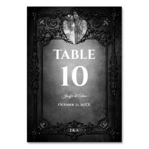Gothic Halloween Alternative Wedding Table Number