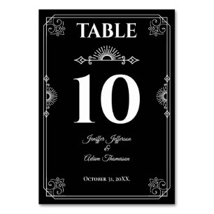 Gothic Halloween Alternative Wedding Table Number