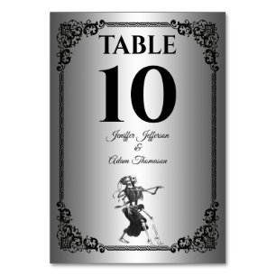 Gothic Halloween Alternative Wedding Table Number