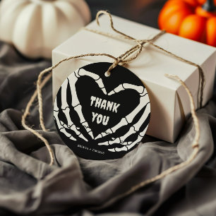 Gothic Halloween Baby Shower Round Favour Tags