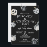 Gothic Halloween, Black Pumpkins Birthday Party Invitation<br><div class="desc">Our Not-so-Little BOO is turning <any age="">!

A gothic invitation featuring Halloween pumpkins in watercolor - a perfect design to celebrate the occasion. </any></div>