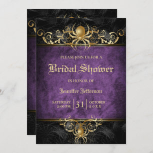 Gothic Halloween Bridal Shower Invitation