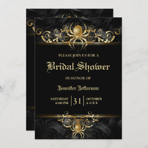 Gothic Halloween Bridal Shower Invitation