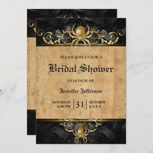 Gothic Halloween Bridal Shower Invitation