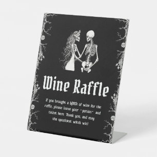 Gothic Halloween Bridal Shower Wine Raffle Sign