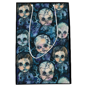 Gothic Halloween Creepy Dolls Spooky Season  Medium Gift Bag