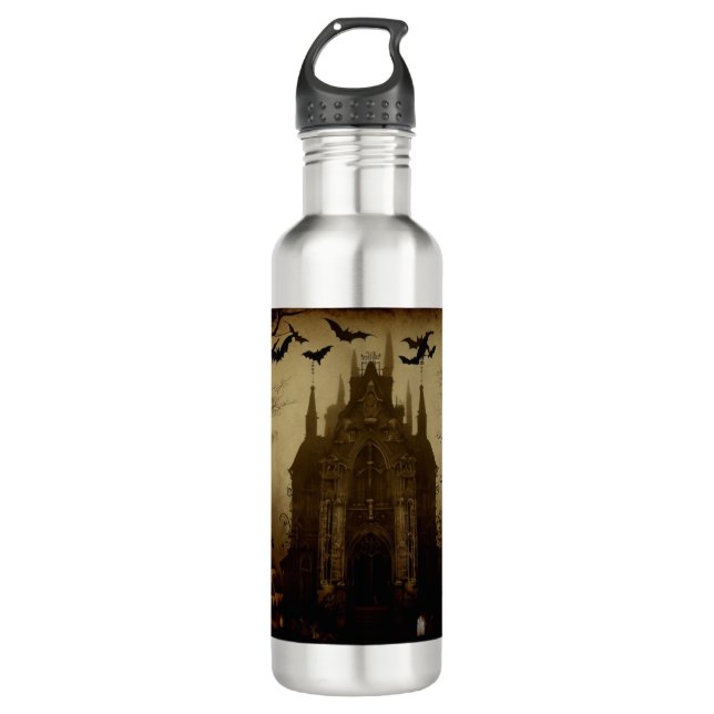 Gothic/Halloween/fall/pumpkin  710 Ml Water Bottle (Front)