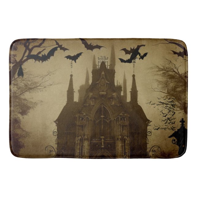 Gothic/Halloween/fall/pumpkin  Bath Mat (Front)