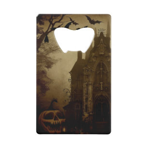 Gothic/Halloween/fall/pumpkin  Credit Card Bottle Opener
