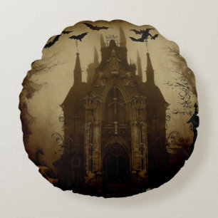 Gothic/Halloween/fall/pumpkin Round Pillow