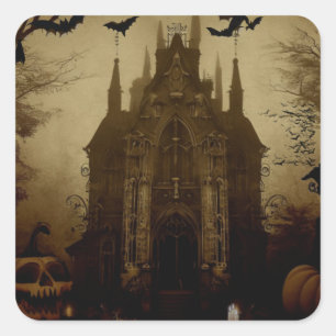 Gothic/Halloween/fall/pumpkin  Square Sticker