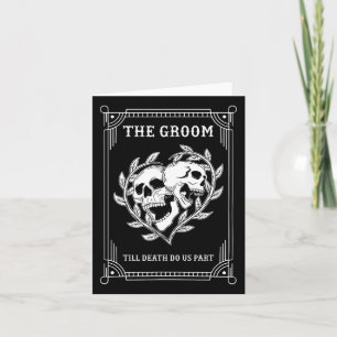 Gothic Halloween Groom Bride Wedding Bachelorette  Card
