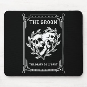 Gothic Halloween Groom Bride Wedding Bachelorette  Mouse Pad