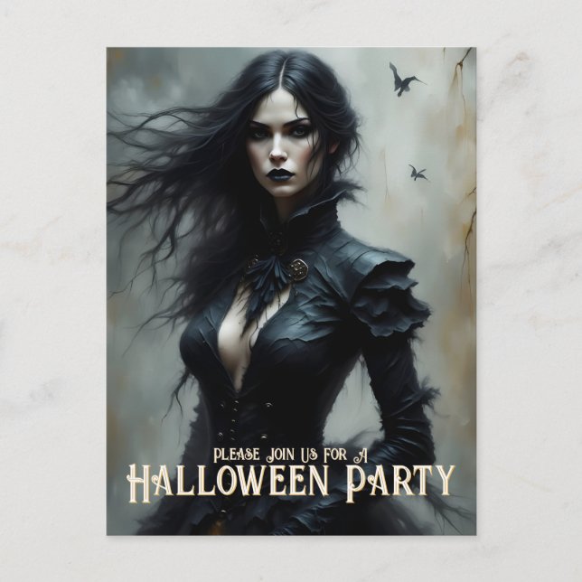 Gothic Halloween Night of Mystery Invitation (Front)