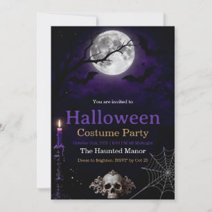 Gothic Halloween Party Invitation Elegant Dark