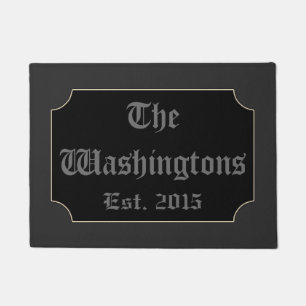 Gothic Halloween Personalized Doormat
