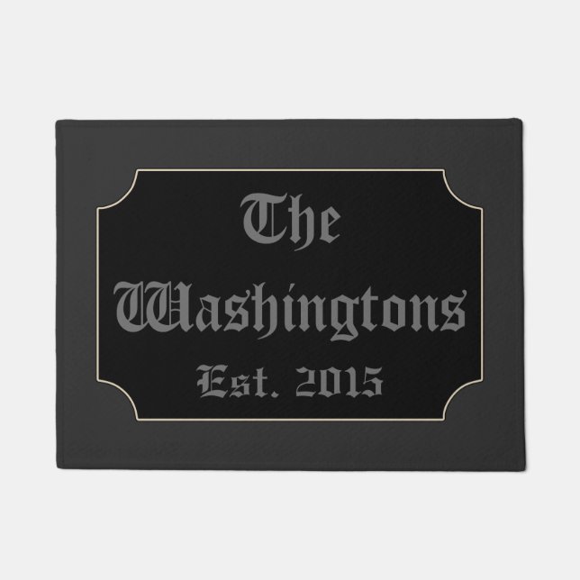 Gothic Halloween Personalized Doormat (Front)